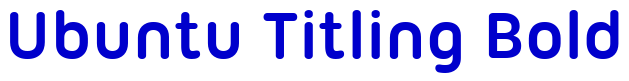 Ubuntu Titling Bold 字体